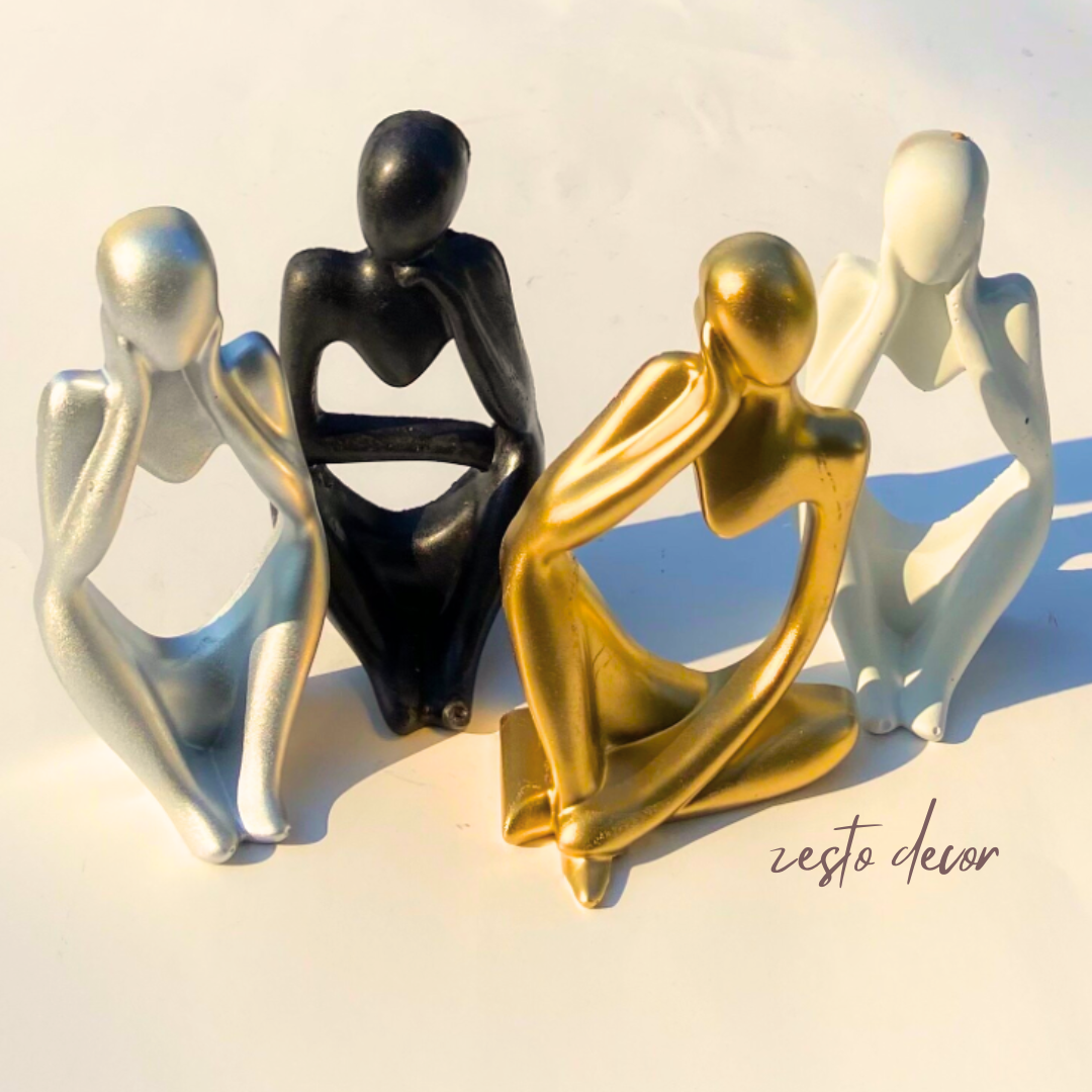 Modern Minimalist -Abstract Thinker Statue for Home & Office Decor