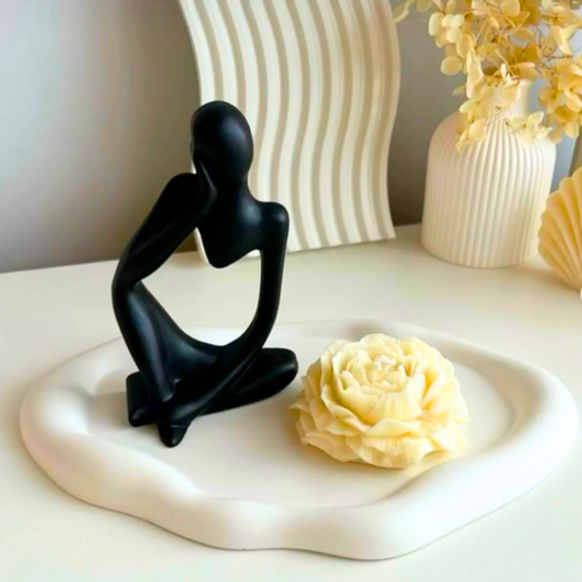 Cloud Tray and Thinker Statue for Home & Office Decor